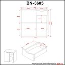Ver imagem 5 de Balcão Gabinete para Banheiro Suspenso 60cm com 1 Gaveta e 1 Porta Bn3605 Mármore Branco - Tecno