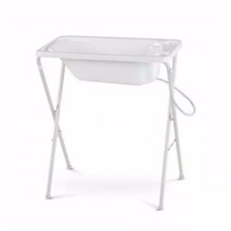 Banheira Bebe Plastica Branca Com Suporte Redutor Saboneteira - 2