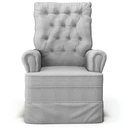 Ver imagem 6 de Kit 02 Poltronas de Amamentação e Descanso Com Balanço Laís G05 Linho Cinza Escuro - Mpozenato