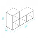 Ver imagem 5 de Estante para Livros 4 Nichos Cube Moderno Brv Móveis