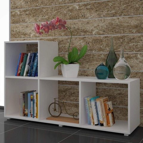 Estante para Livros 4 Nichos Cube Moderno Brv Móveis