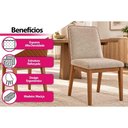 Ver imagem 5 de Kit 2un Cadeiras Cozinha Pietra Nature/Creme Henn