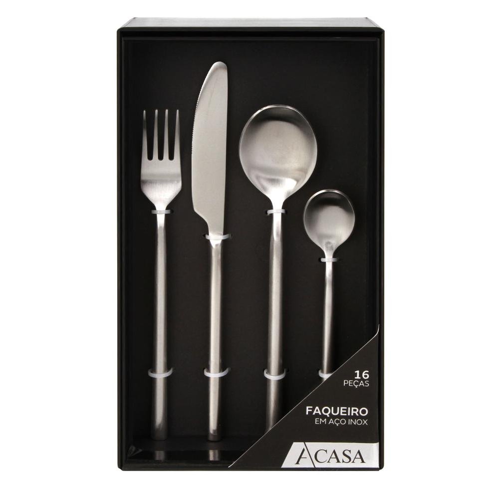 Faqueiro Jogo De Talheres Tramontina Tulum Aço Inox 24 Peças Laranja Kit c/ Garfo  Faca Colher Pote Plástico Multiuso – Minha Loja Pessoal