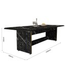 Ver imagem 5 de Mesa de Jantar Grande 220cm Estampa Marmorizada 8 Lugares Refeições em Família Retangular Sala de Es