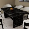 Mesa de Jantar Grande 220cm Estampa Marmorizada 8 Lugares Refeições em Família Retangular Sala de Es - 2