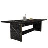 Mesa de Jantar Grande 220cm Estampa Marmorizada 8 Lugares Refeições em Família Retangular Sala de Es - 1