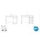 Ver imagem 5 de Escrivaninha 1 Porta 1 Gaveta Bc35 Brv Móveis