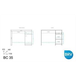 Escrivaninha 1 Porta 1 Gaveta Bc35 Brv Móveis - 5 Escrivaninha 1 Porta 1 Gaveta Bc35 Brv Móveis - 5