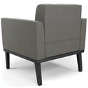 Ver imagem 7 de Poltrona Decorativa Base Madeira Preto Ana Suede Grafite - Ibiza