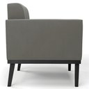 Ver imagem 2 de Poltrona Decorativa Base Madeira Preto Ana Suede Grafite - Ibiza