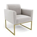 Ver imagem 4 de Sofá Namoradeira com Poltrona Base Industrial Dourado Marisa Veludo