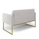 Ver imagem 5 de Sofá Namoradeira com Poltrona Base Industrial Dourado Marisa Veludo
