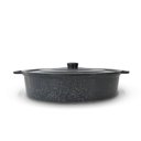 Ver imagem 4 de Paejeira Paellera Fundida Alumínio Batido Grosso com Tampa 34cm - Preto