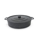 Ver imagem 2 de Paejeira Paellera Fundida Alumínio Batido Grosso com Tampa 34cm - Preto
