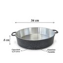 Ver imagem 3 de Paejeira Paellera Fundida Alumínio Batido Grosso com Tampa 34cm - Preto