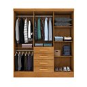 Ver imagem 3 de Guarda Roupa Casal com Espelho 6 Portas 4 Gavetas - Arizona-Cinamomo - Tcil Móveis