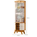 Ver imagem 5 de Estante Home Theater com Bancada Suspensa Milo com Cristaleira Marina Cinamomo Off White - Madetec
