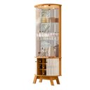 Ver imagem 4 de Estante Home Theater com Bancada Suspensa Milo com Cristaleira Marina Cinamomo Off White - Madetec