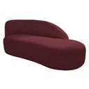 Ver imagem 3 de Kit Divã Luna 185cm Lado Direito e 01 Poltrona Base de Ferro Dourado Suede Bordô