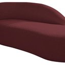 Ver imagem 6 de Kit Divã Luna 185cm Lado Direito e 01 Poltrona Base de Ferro Dourado Suede Bordô
