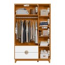 Ver imagem 6 de Kit Guarda Roupa Ipê com Comoda Ipê com Pés Madeira Maciça Cinamomo/branco