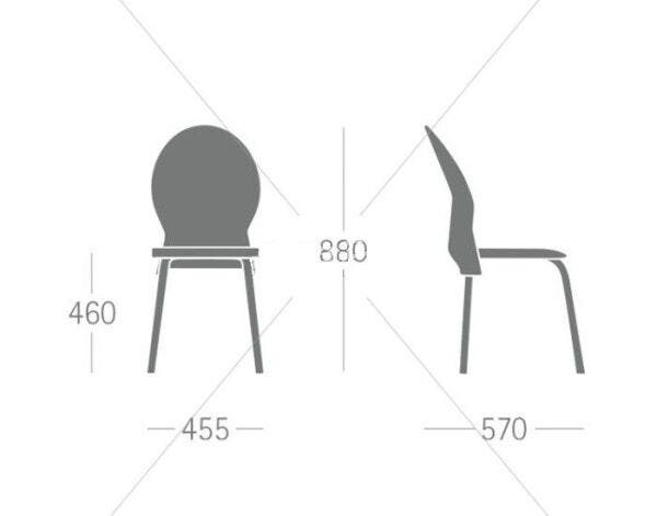 Cadeira Fixa Luna - Base Preta - 3
