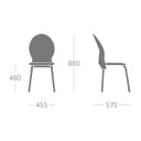 Ver imagem 3 de Cadeira Fixa Luna Preta