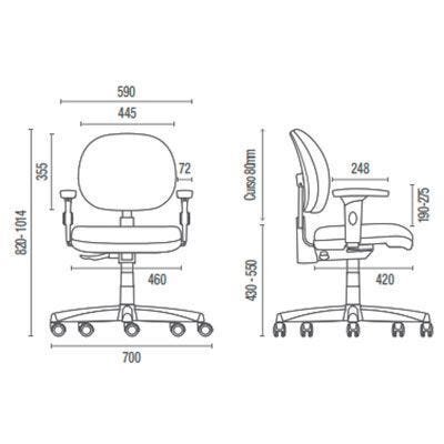 Cadeira Giratória Executiva com Costura - 2