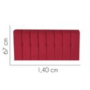Ver imagem 2 de Painel Estofada Kiara 140cm Casal Box Quarto Suede Vermelho - Gat Magazine