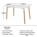 Ver imagem 5 de Conjunto Mesa de Jantar Retangular Eiffel Branca 120x80cm com 6 Cadeiras Itália - Amarelo