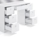 Ver imagem 4 de Penteadeira Camarim 7 Gavetas Moderna 118cm Ditália