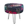 Puff Banqueta Berlim Redondo Estampado London Pés de Aço Aramado - 1