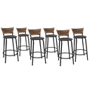 Ver imagem 1 de Kit 6 Bancos para Bancada Cozinha Gourmet Junco Cappuccino Balcão Ilha Banqueta 60cm Itagold