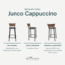 Ver imagem 3 de Kit 6 Bancos para Bancada Cozinha Gourmet Junco Cappuccino Balcão Ilha Banqueta 60cm Itagold