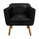 Ver imagem 2 de Kit 2 Poltrona Decorativa Julia Couríssimo Preto Pés Palito - D'Rossi