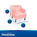 Ver imagem 6 de Poltrona para Sala de Estar Clássica Confortável e Reforçada Suede Elizabeth