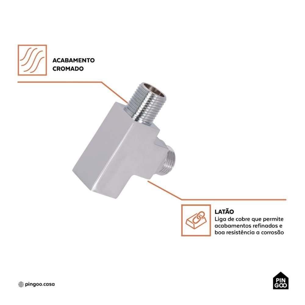 Kit Chuveiro Autolimpante Redondo de Parede Longo Mauá com Desviador Mundaú e Ducha Manual Aruan - 5