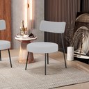 Ver imagem 2 de Poltrona Decorativa Para Sala De Estar Base Fixa Londres L02 Linho Cinza - Lyam Lyam Decor