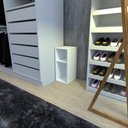 Ver imagem 2 de Movel Auxilar para Closet Mesa Lateral Mesa de Canto Closet Canto Branco
