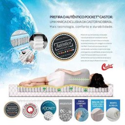 Cama Box + Colchão King Size Castor Premium Gel One Face Prata 193x203x72 - 4