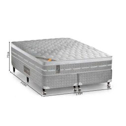 Cama Box + Colchão King Size Castor Premium Gel One Face Prata 193x203x72 - 3