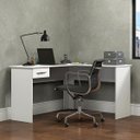 Ver imagem 1 de Mesa Escrivaninha em L Pequena com 1 Gaveta 135 x 120 Cm MDP Branco 0703 - MENU