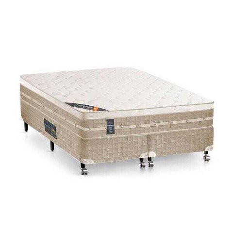Cama Box Queen Bipartido 72x158x198cm Premium Tecnopedic One Face Castor