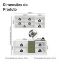 Ver imagem 3 de Armário de Cozinha Compacta 180 Cm Branco-verde Vik Madesa 03 Branco-verde