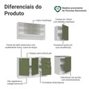 Ver imagem 4 de Armário de Cozinha Compacta 180 Cm Branco-verde Vik Madesa 03 Branco-verde