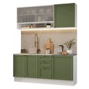Ver imagem 2 de Armário de Cozinha Compacta 180 Cm Branco-verde Vik Madesa 03 Branco-verde