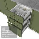 Ver imagem 7 de Armário de Cozinha Compacta 180 Cm Branco-verde Vik Madesa 03 Branco-verde
