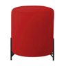 Puff Thor Pé de Ferro - Base Preta - 52cm X 43cm - Vermelho - 1