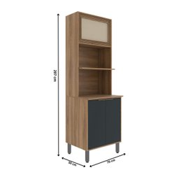 Torre Quente Forno e Micro Thalita Nogal Preto - 5