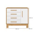 Ver imagem 3 de Conjunto Berço Mini Cama, Cômoda Sapateira Slim e Guarda Roupa Slim Freijó/branco